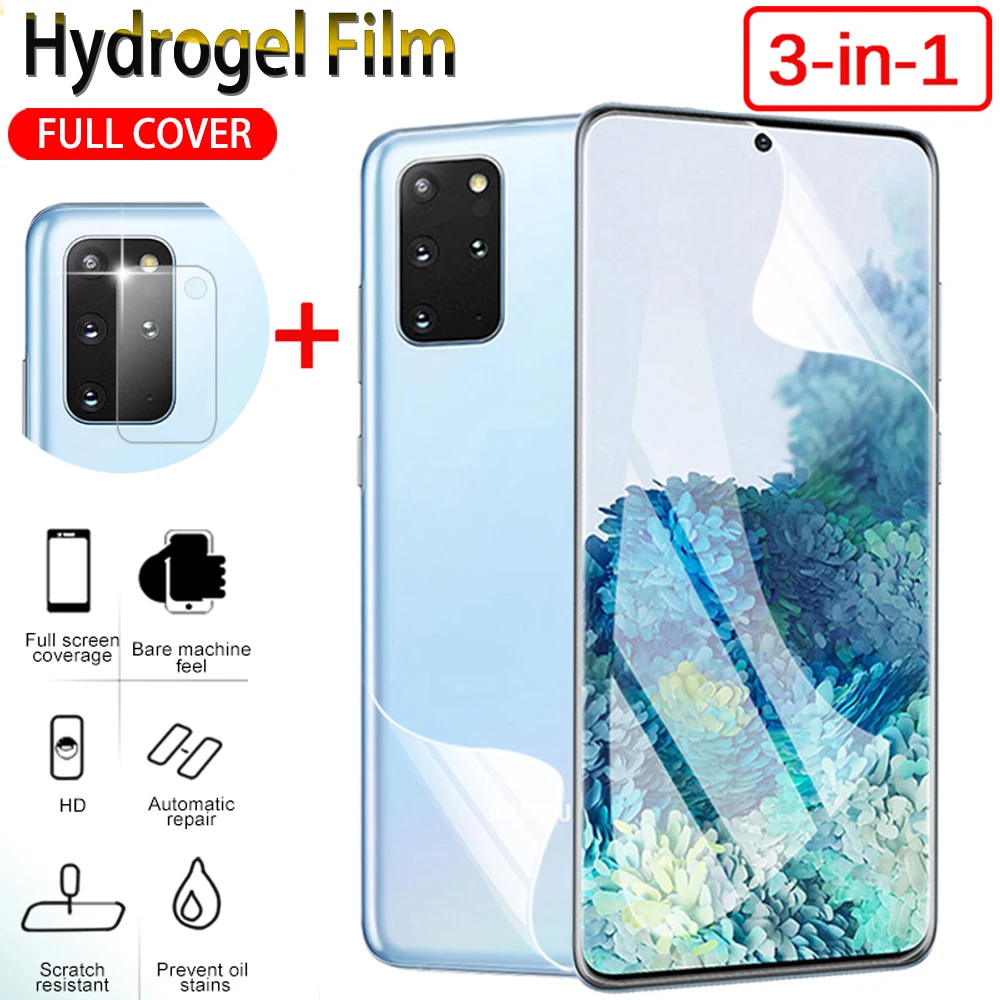 3-в-1 Гидрогелевая пленка для Samsung Galaxy S20 Ultra Plus S10 Lite S10e S9 S8 | Мобильные телефоны и