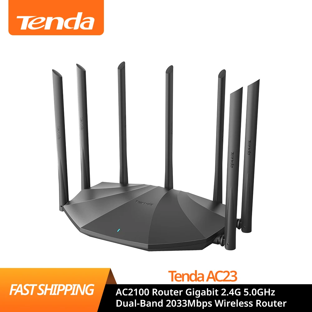 Маршрутизатор Tenda AC23 AC2100 гигабитный 2 4 ГГц 5 0 двухдиапазонный 2033 Мбит/с