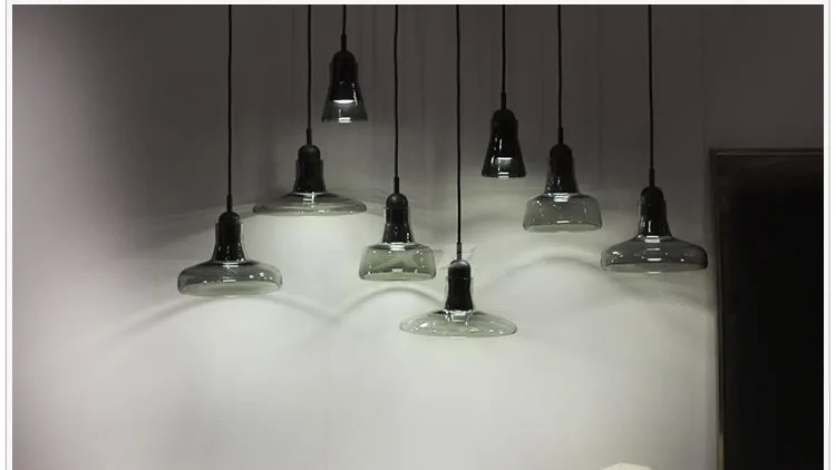 Simple Creative Northern European-Style Art Lighting Glass Shadow Chandelier Bar Counter Meal Living Room Single-head Small Drop