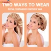 Long Satin Bonnet Sleep Cap Adjustable Buckle Hair Care Head Cover Bonnet Soft Elastic Satin Night Sleep Cap For Women Silk Cap 5