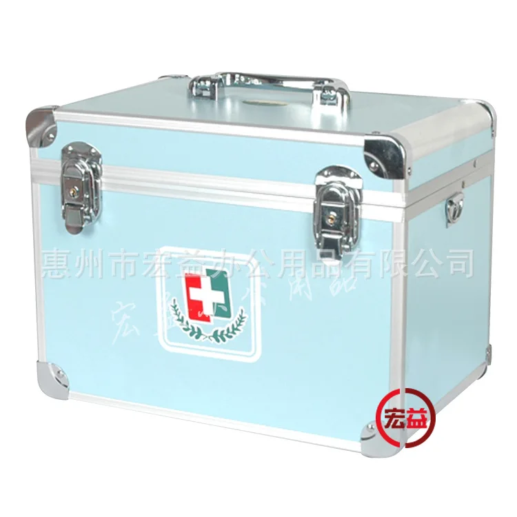 

Family Beautiful High Capacity Outdoor Portable Multilayer Medicine Chest Medical First Aid Kit Drug Storage Box Light Blue