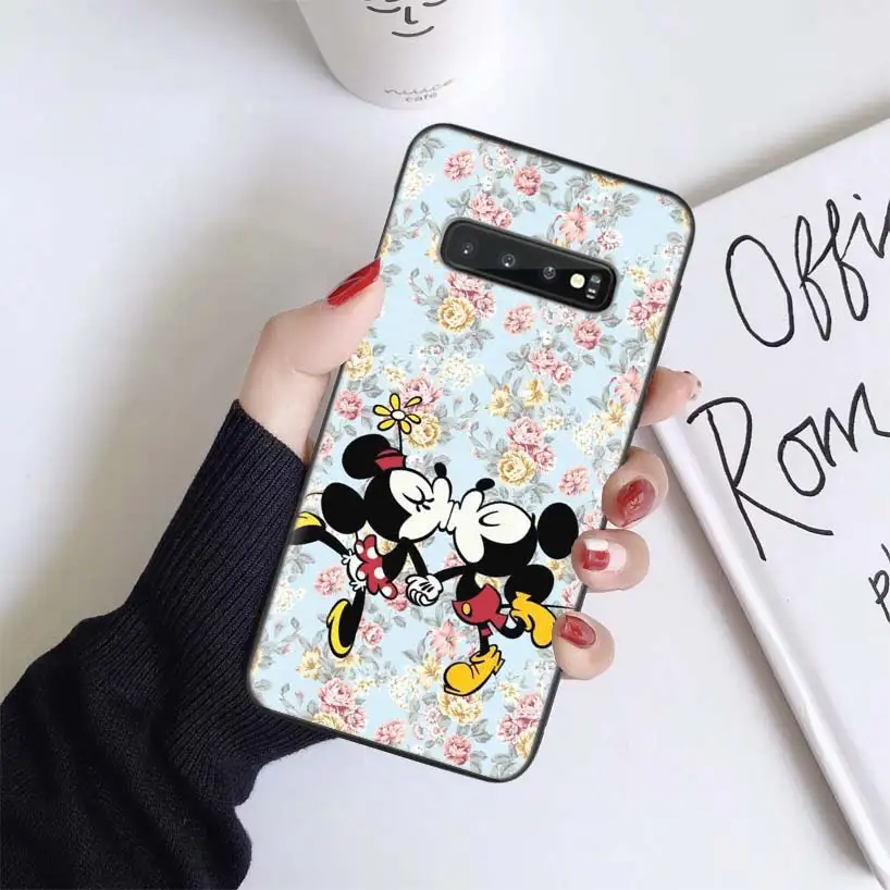 BS144-4 Рождественский чехол с Минни Маус для samsung Galaxy S10+ Plus Lite Note 10 9 8 S9 S8 J4 J6+ Plus S7 S6 черный чехол для телефона - Цвет: BS144-4