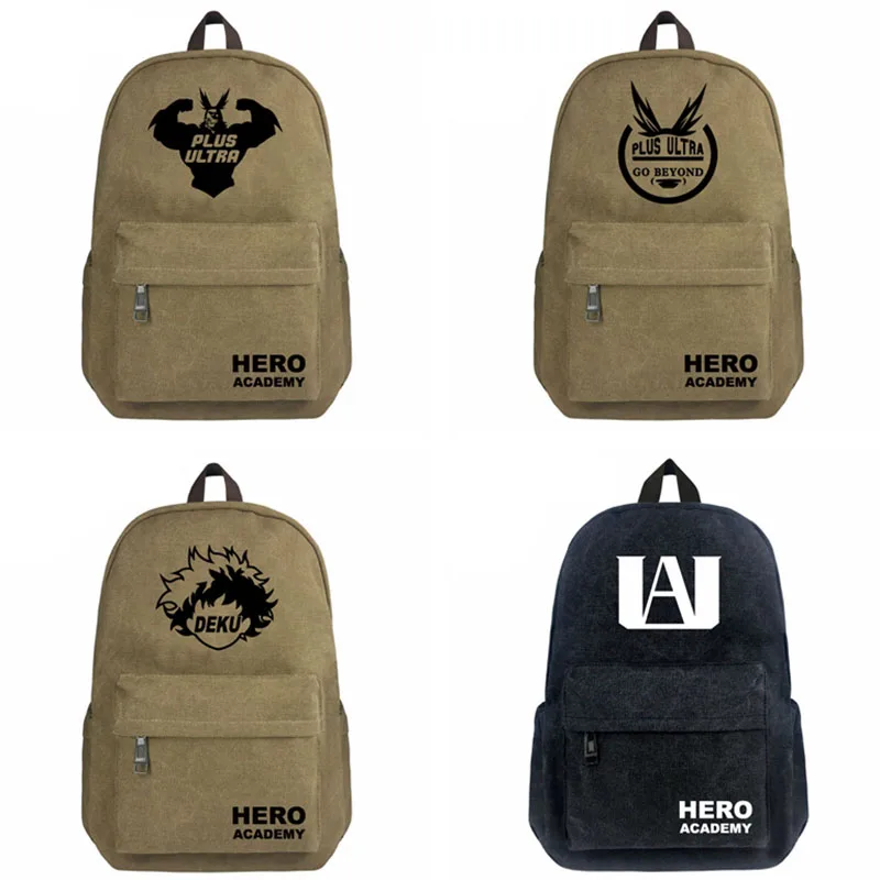 

Anime My Hero Academia Backpack All Might Deku Canvas Travel Bagpack Man Women Children Teenagers Laptop SchoolBag Backpacks
