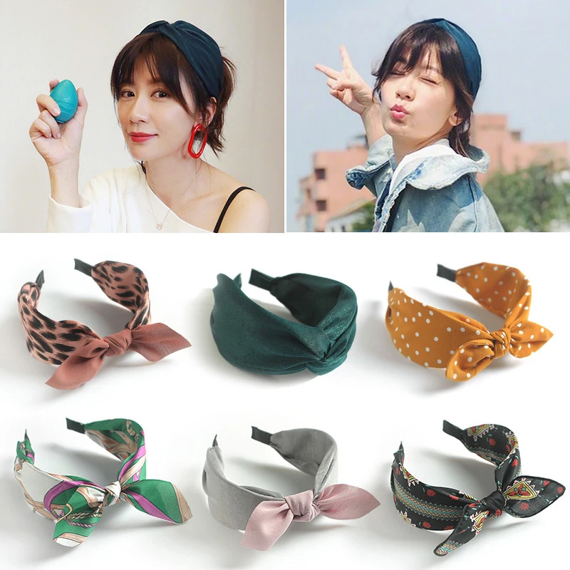 Cross Women Hairbands Wide Female Headbands Bow Hair Hoops Headwear Floral Hair Accessories Girl Head Band Lady Flower Headdress wide headbands for women