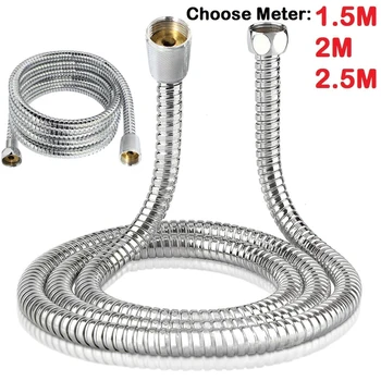 

1pcs Shower Hose Flexible Shower Hose Stainless Steel Bath Shower Head Hose Pipe Smooth Shower Washers Hose Accessories
