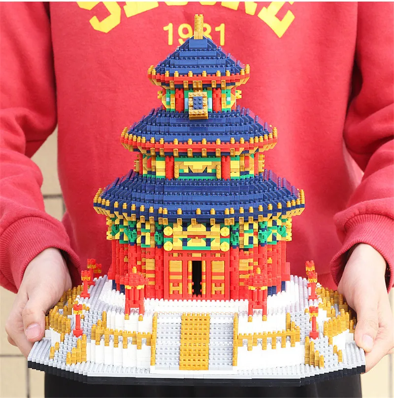 World Famous China Historical Cultural Architecture DIY Building Blocks Toys Beijing Peking Temple of Heaven Model Bricks Toys (4)