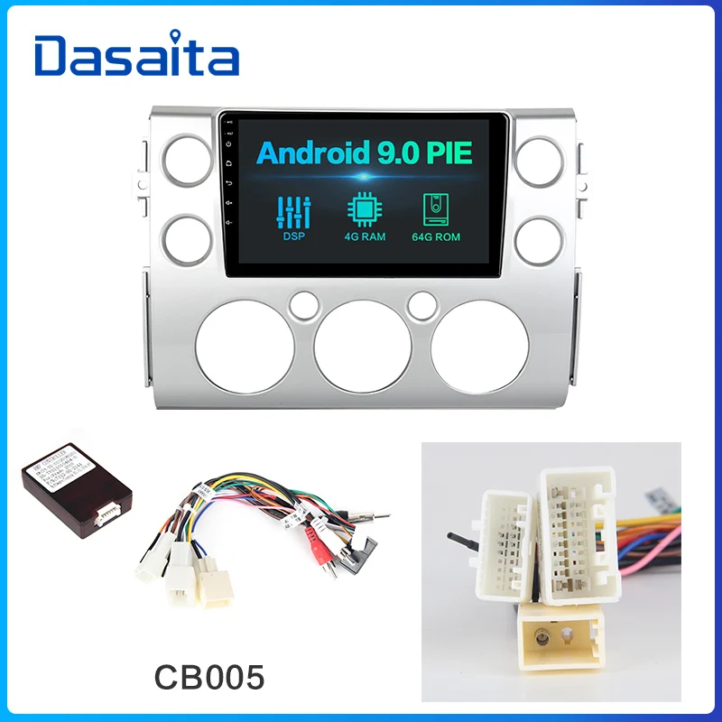 Dasaita " Android 9,0 TDA7850 Радио 1 Din Автомобильный gps для Toyota FJ Cruiser 2007 2010 2011 2012 DSP MP3 1080P видео MAX6 - Цвет: Sliver-CB005