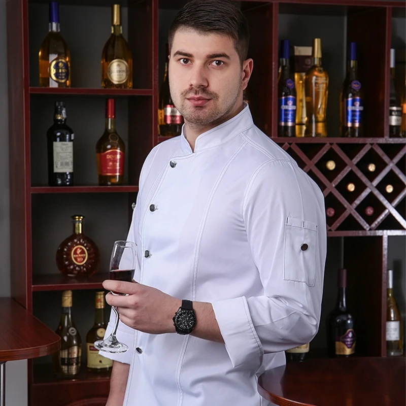 Для ресторана, кухни, с длинным рукавом, с коротким рукавом, цветная и термостойкая джинсовая форма шеф-повара, куртка повара с бесплатным фартуком