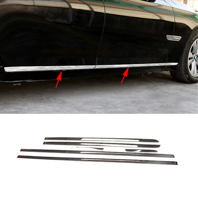 

For BMW 7 Series F02 09 -15 6X Side Door Body Molding Trim Cover Protector Steel