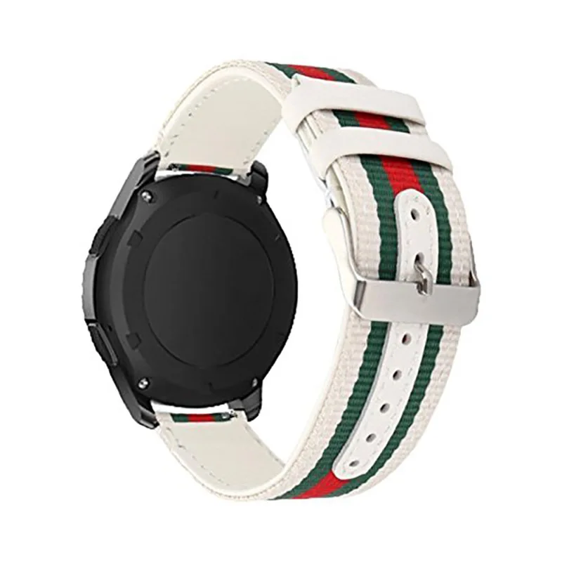 

Applicable Samsung Smart Watch Gear S3 Fashion Watch Strap Casual Nylon Leather Watch Strap 22mm Wan