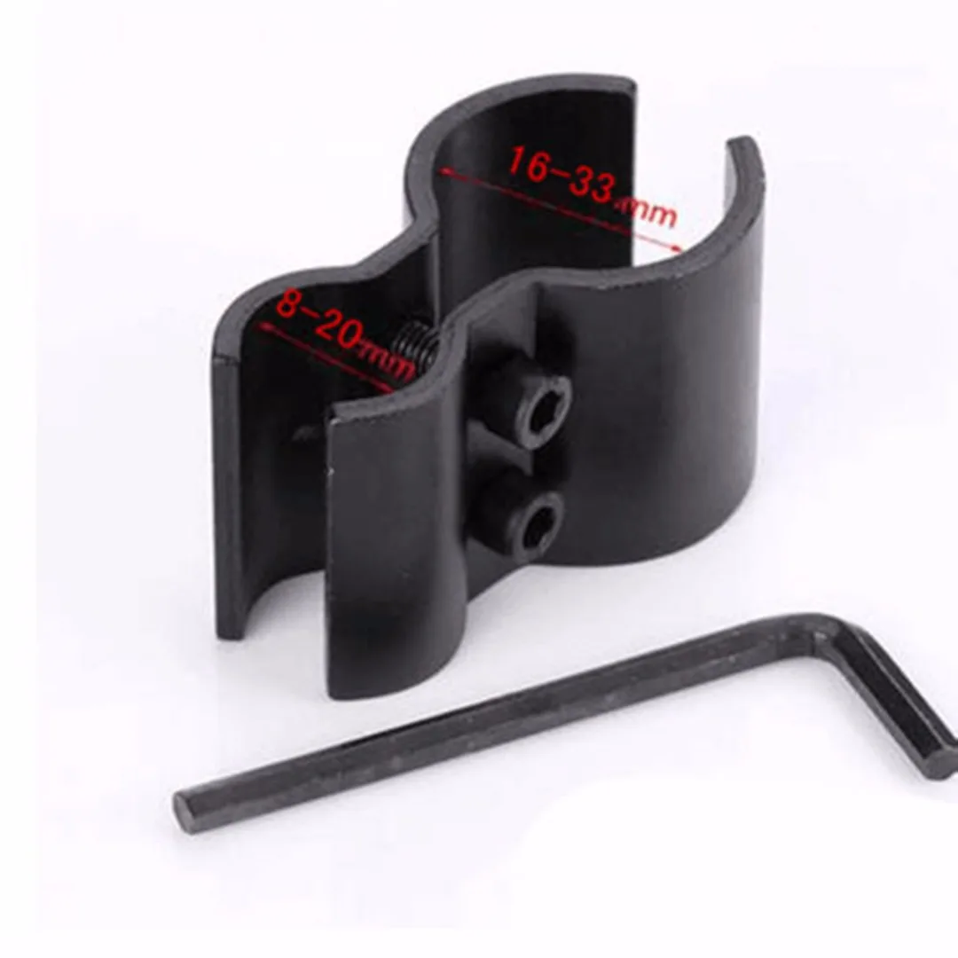 Universal Flashlight Pipe Clamp Black Portable Light-weight Practical Outdoor Sport Hunting Shooting Iron Scope Mount Rail