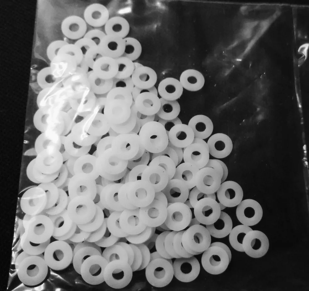 

100x PTFE Teflon Washer Spacer Gasket OD 2.7mm 3mm 3.2mm 3.5mm 3.6mm 3.8mm 5mm 5.5mm x 1.6mm x 0.2mm 0.3mm 0.5mm ID 1.6mm Shim