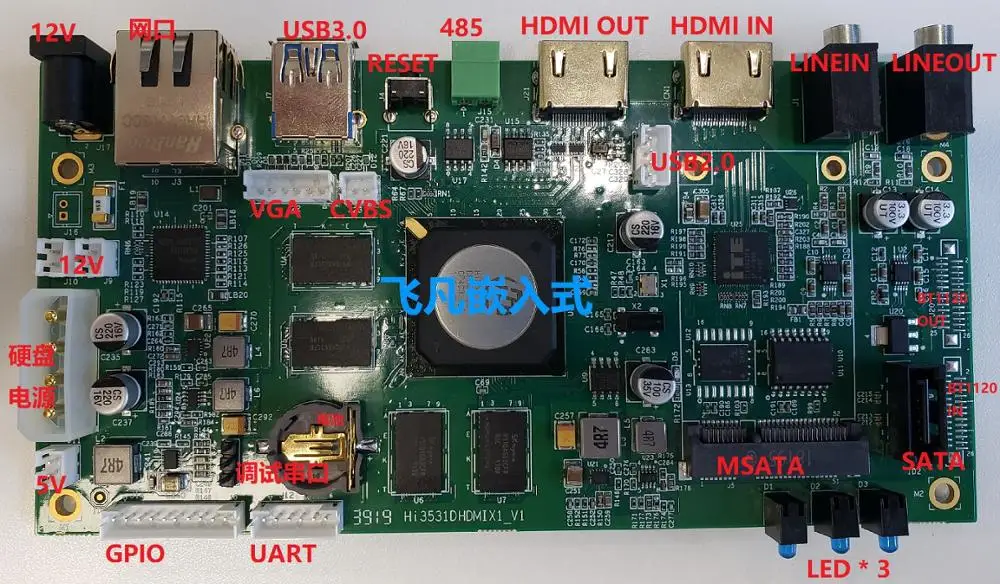 Для Hsi HI3531D макетная плата h. 265/ 264 кодек оценочная видеовход 4K BT1120 | Компьютеры и