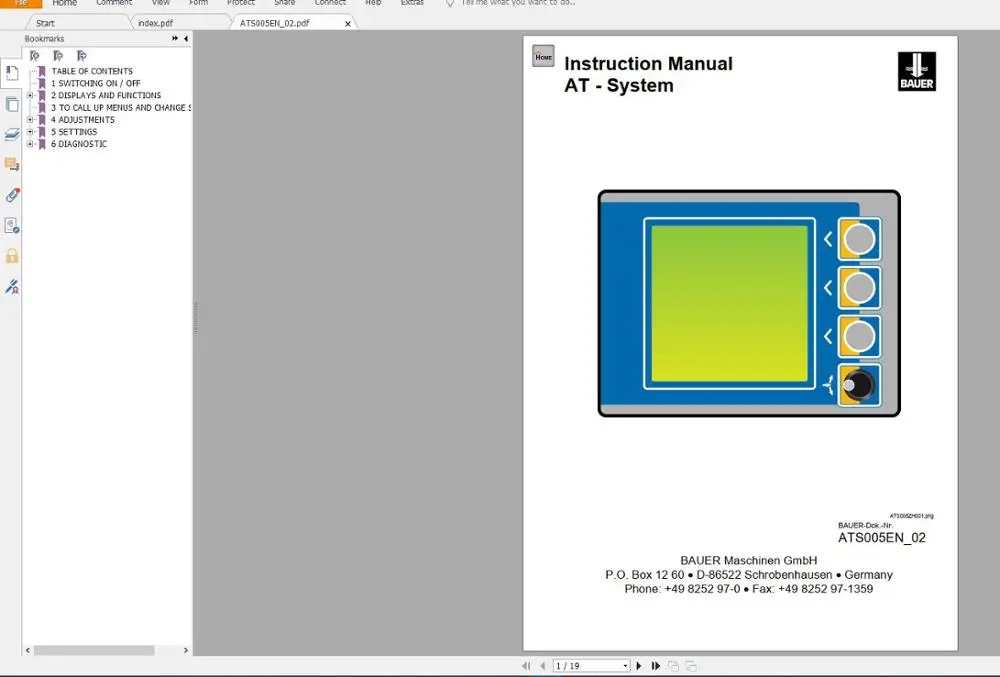 Bauer Foundation Machine Service Manual Инструкция схематическое руководство|ПО| |