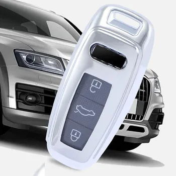 Cover per chiave/telecomando per Audi A1 A3 A4 A5 A6 A7 A8 Quattro Q3 Q5 Q7 2015 2009 2010 2011 2012 2013 2014 5 Cover per chiave/telecomando per Audi A1 A3 A4 A5 A6 A7 A8 Quattro Q3 Q5 Q7 2015 2009 2010 2011 2012 2013 2014 - Custodia a distanza per auto Smart Key Cover Fob Shell per Audi A1 A3 A4