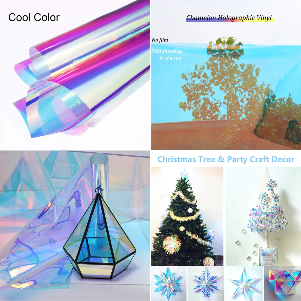 60x300cm Pravicy Window Film Chameleon Window Tint Film Sun shade Glass for Home Office Sticker 2 Colors Choose