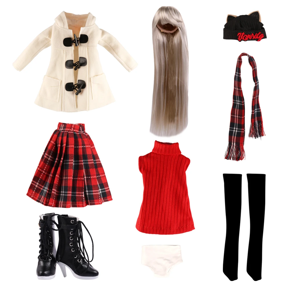 UCanaan 1/3 BJD Doll Accessories Outfits Fashion Clothes Set Wig Shoes For 60CM Dolls Girls DIY Dress UP Toys Accessories 14