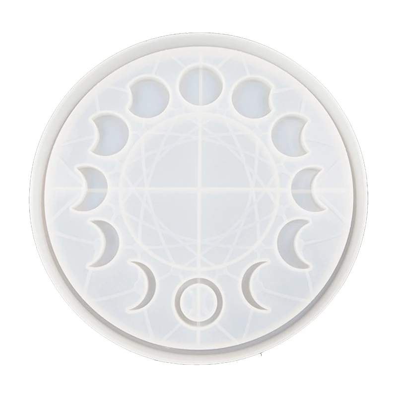 

Star Moon Clock Dial Resin Mold Lunar Eclipse Moon Phase Ornament Silicone Mould U4LE