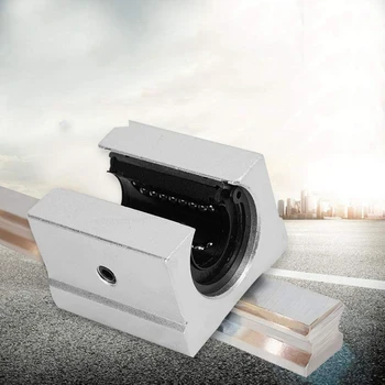 

8Pcs SBR16UU Aluminum Block 16mm Linear Motion Ball Bearing Slide Block Match Use SBR16 16mm Linear Guide Rail