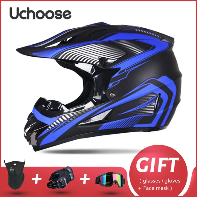 Motorcycle Helmet Professional New Motor Off-road Helmet Downhill Racing Motocross Casque Moto Helmet 3 Free Gift Suitable Kid 10
