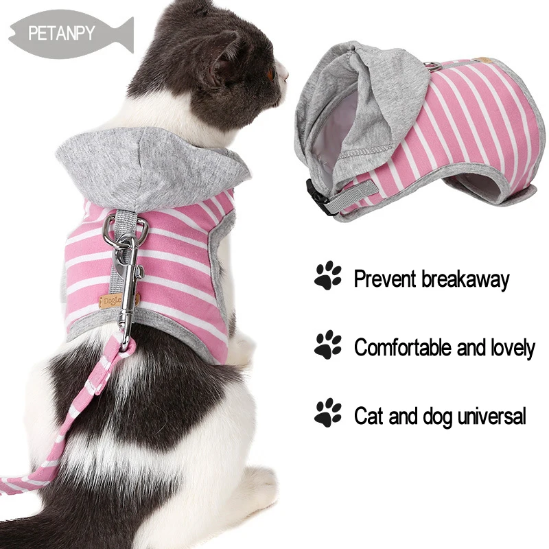Поводок для кошек, ошейник с регулируемой подкладкой, очень маленькие шлейки для собак, жилет для домашних животных, поводок для прогулок