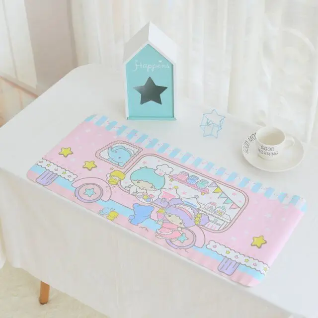  Cartoon Pink My Melody Fashion Portable Table Mats Pads Storage PVC placemat Food Lunch Home Decor 