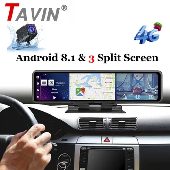 

12 " Car DVR Rear View Mirror Android 8.1 dvr Dash Camera 1080P dual Lens camera wifi GPS Navigation ADAS Remote car LED video