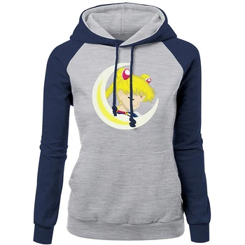 

2019 New Arrival Autumn Winter Hoodies For Women Print Sailor Moon Brand Clothing Streetwear Hip Hop Sweatshirts Hoodies Female