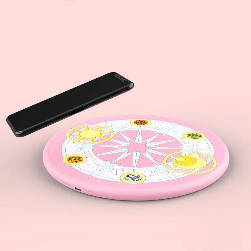Подлинная Лицензия cardcaptor card captor sakura прозрачные карты Сейлор Мун Беспроводное зарядное устройство Быстрая зарядка