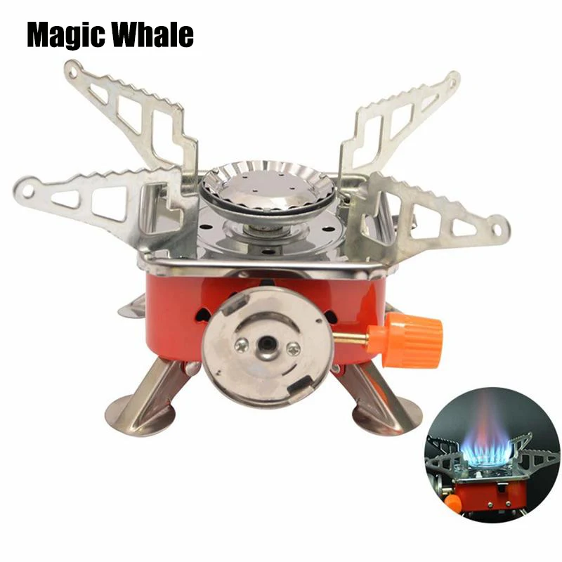 

New outdoor camping barbecue small square furnace multi-function portable folding card type square palm furnace outdoor products