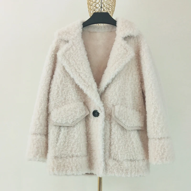 3 Manteau femme hiver женская одежда Новое корейское шерстяное пальто костюм воротник парка Имитация замши внутри размера плюс одежда - Цвет: 3