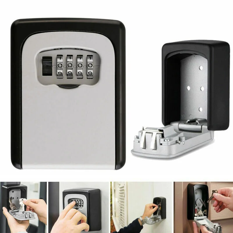 

Storage Outdoor lock box Safe Organizer Accessories 4 digit Combination