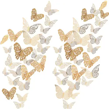 12 Stks/set 3D Muursticker Vlinder 3 Maten Rose Gold Sticker Koelkast Sticker Room Wedding Party Verjaardag Diy Decoratie 12 Stks/set 3D Muursticker Vlinder 3 Maten Rose Gold Sticker Koelkast Sticker Room Wedding Party Verjaardag Diy Decoratie