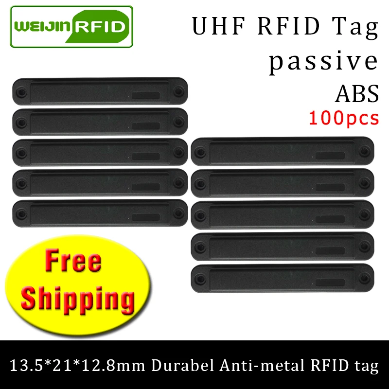 UHF RFID металлическая бирка 915 м 868 МГц H3 135*21*12,8 мм 100 шт Прочный ABS Материал стойки смарт карты пассивные RFID метки