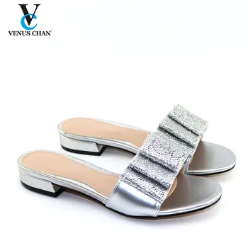 

2020 INS Crazy Design Italian Women Shoes African Designer Best Match Lady Shoes in Silver Color