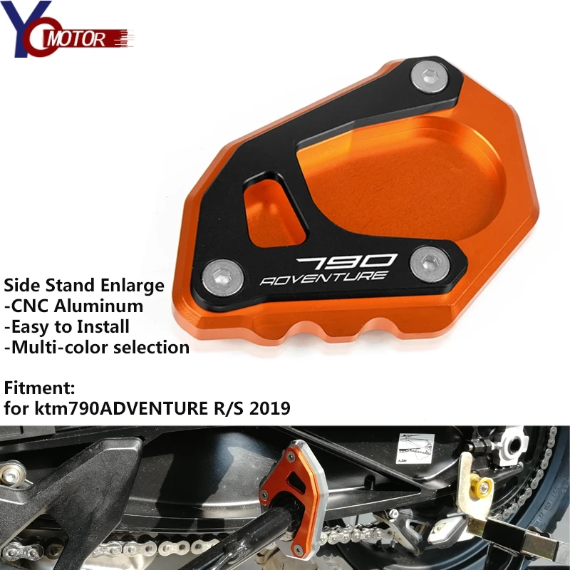 For KTM 790ADV ADVENTURE S Motorcycle CNC Side Stand Enlarge Extension Plate Enlarge Side Stand Support Pad 790 ADVENTURE R