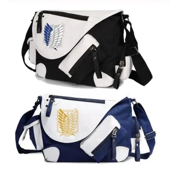 

Anime Attack on Titan bag Scout Legion School Bag Survey Corps Crossbody Bag Rival Ackerman Cosplay Canvas Bag