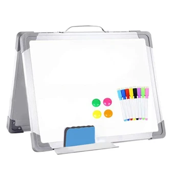 

Foldable netic Double-Sided Portable Whiteboard 8 Pens 4 nets 1 Eraser Teacher Memo Board