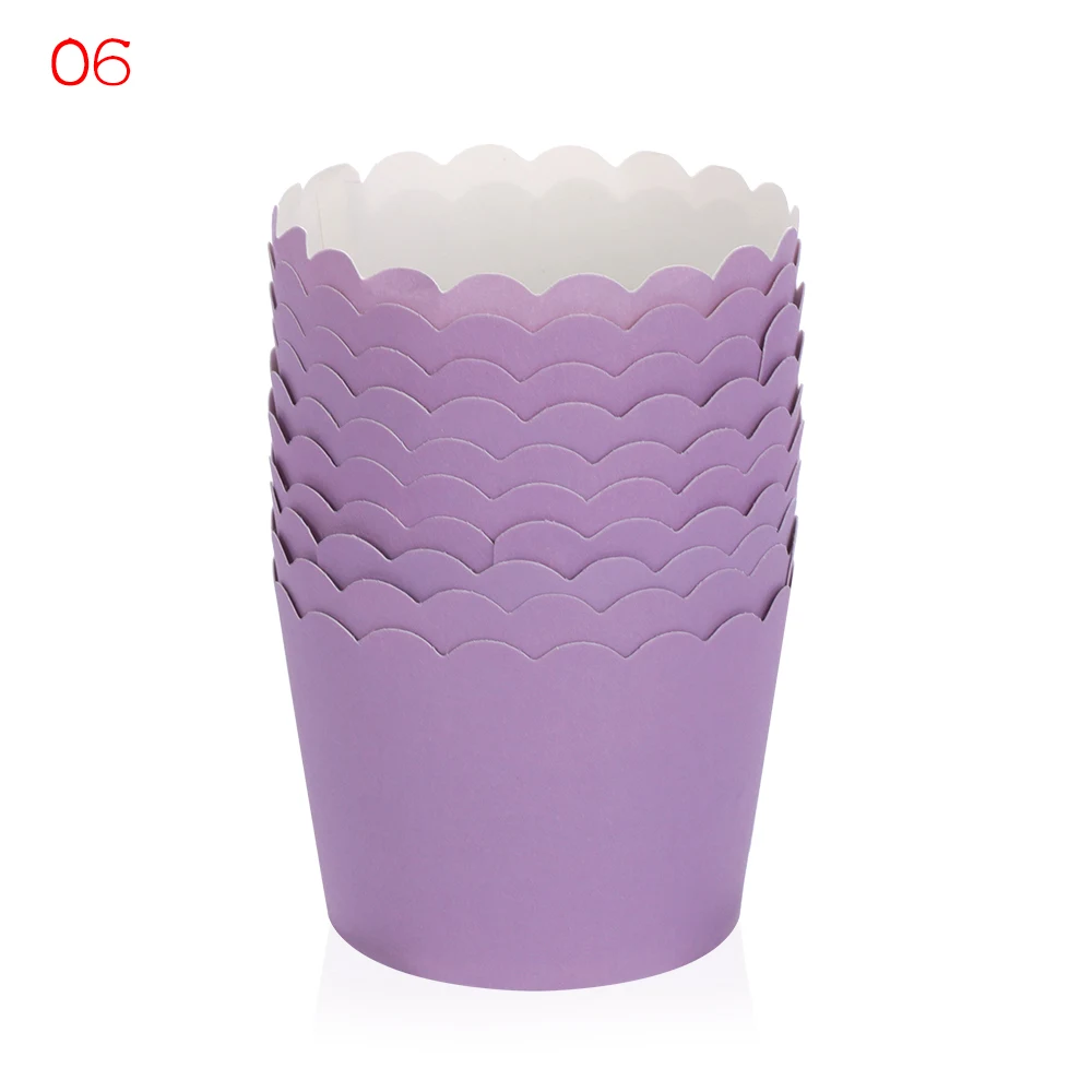 50PCS/Pack Cupcake Wrappers Cake Paper Cups Liner Case Trays Wedding Party Supplies Muffin Baking Cup 12Styles - Цвет: style6