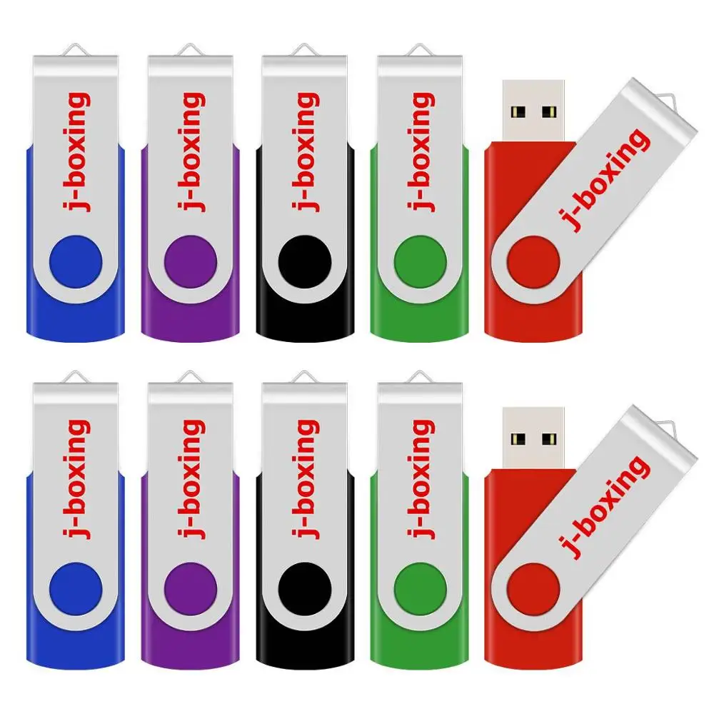 USB флеш накопитель J boxing металлический Вертлюг 10 шт./упак. 1 ГБ 2 4 8 16 32 ГБ|USB