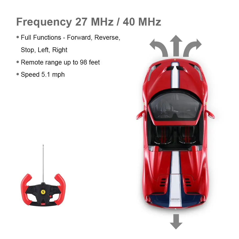 RASTAR радиоуправление автомобиль радио Дистанционное управление автомобиль 1/14 весы Ferrari 458 специальный A, модель игрушечный автомобиль для детей, авто открыть и закрыть