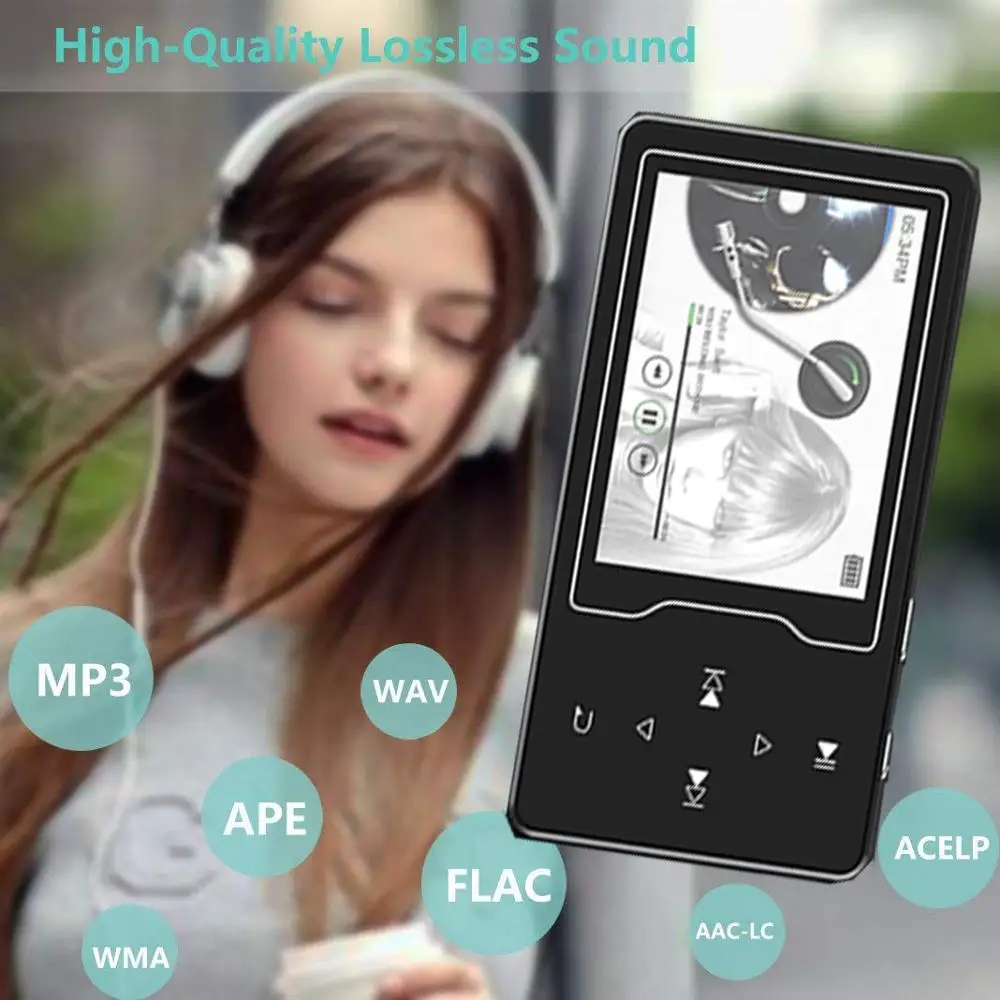 Новый HIFI MP3 плеер с Bluetooth 4 0 сенсорная кнопка встроенный динамик 2 дюймовым TFT