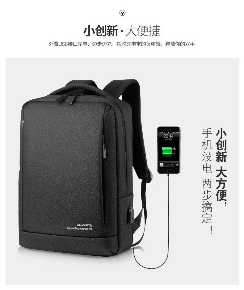 Backpack Men's Business Backpack Large-capacity Computer Bag Waterproof Backpack Customized Generation  for Men  Back To School