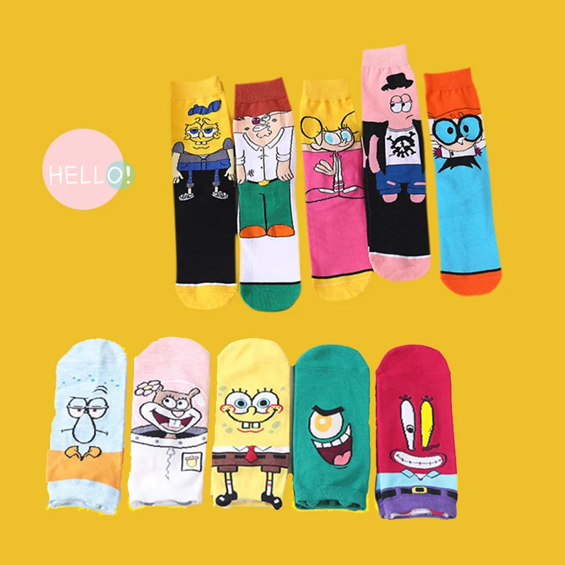Cute Breathable Women Socks Cotton Cartoon Funny Kawaii Comfortable 1 Pair Dropship | Женская одежда