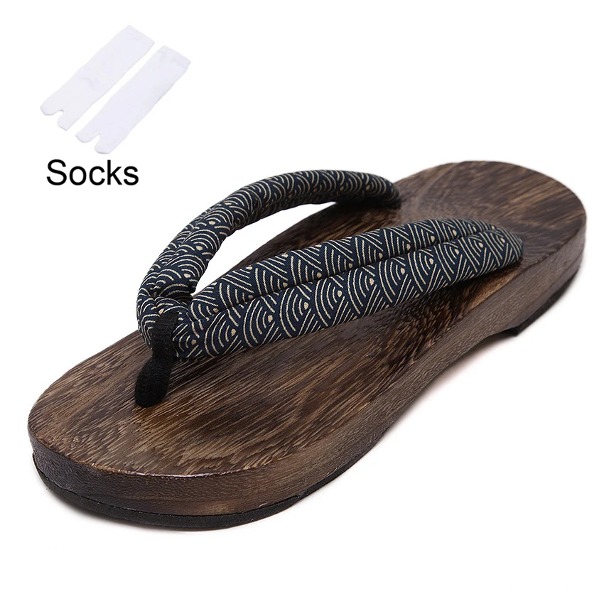 

Japanese Traditional Shoes Wooden Geta Clogs Man Flip Flops Halloween Naruto Cosplay Costumes Paulownia Summer Bathing Sandals