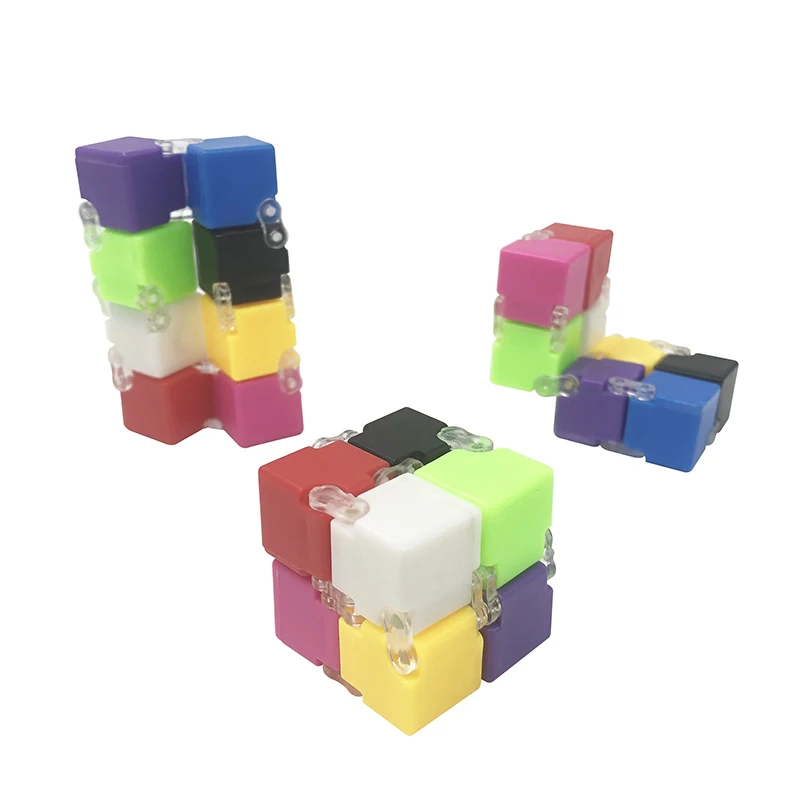 10 шт./партия пластиковый бесконечный куб красочный бесконечный куб для взрослых антирелаксационный инструмент для снятия стресса