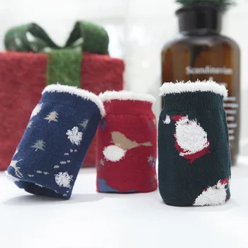 

3 Pair/Lot Children's socks Casual winter Christmas Socks David's deer Socks Cotton Cartoon Keep Warm lady Socks Christmas Gift