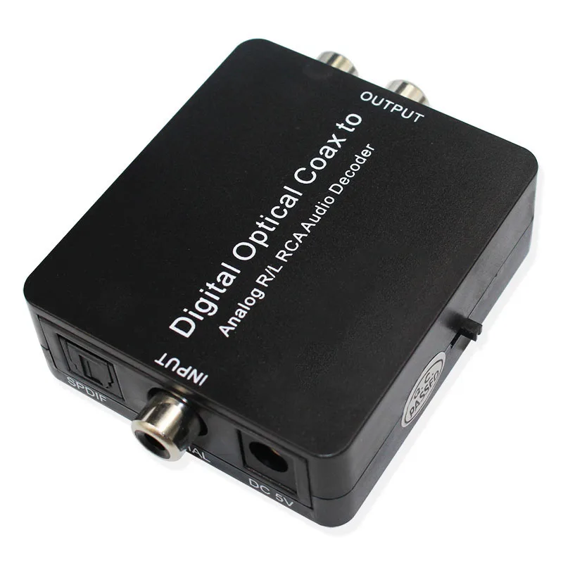  Digitale ad Analogico Audio Decoder Adattatore del Convertitore 2.0CH SPDIF Toslink Coxial in L/R R