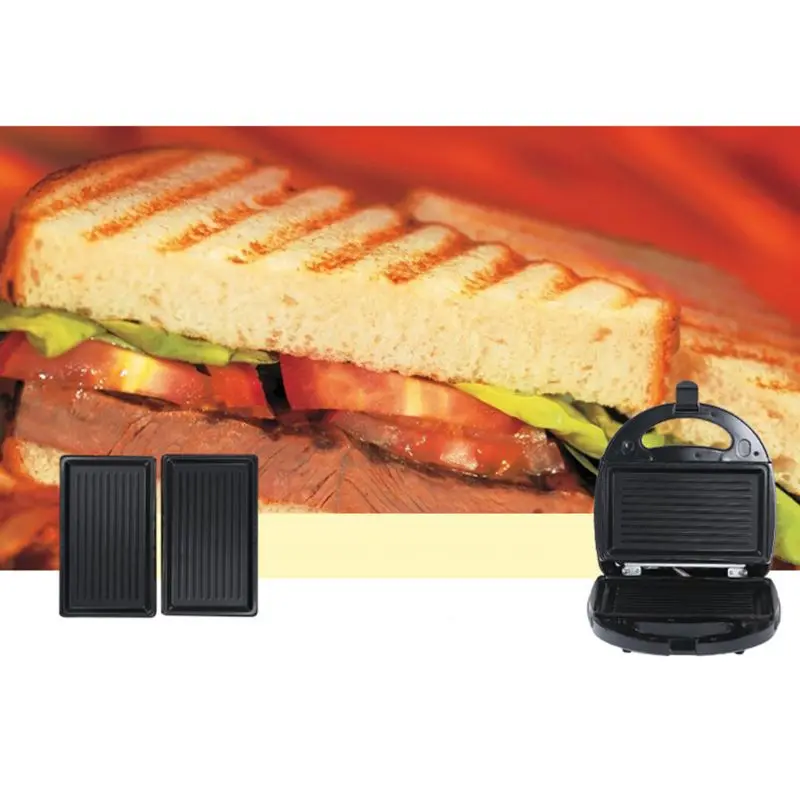 3-в-1 съемный вафельница сэндвич-гриль с антипригарным покрытием, светодиодный индикатор