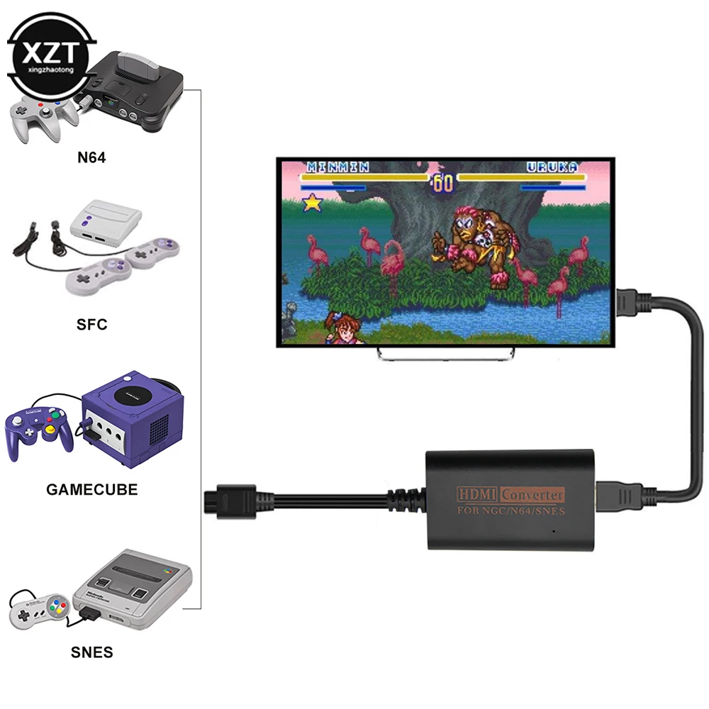 Convertitore Switch Compatibile Hdmi 720P A Cavo Video Hdtv Comodo Splitter Per Conversione Console Di Gioco Ngc N64 Snes Sfc